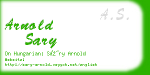 arnold sary business card